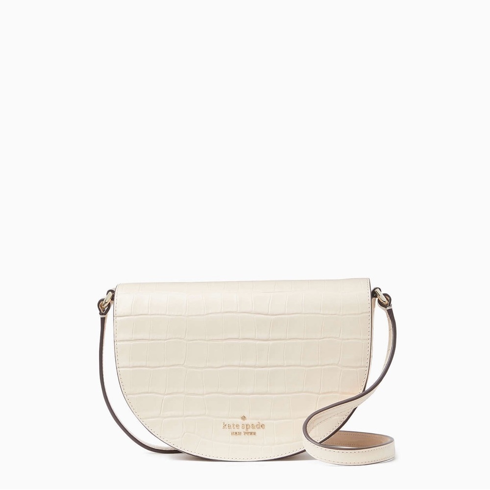 Kate Spade β οΈ Luna Crescent Crossbody K9490 CROCODILE π Embossed bare (960) PS5 - Picture 1 of 5